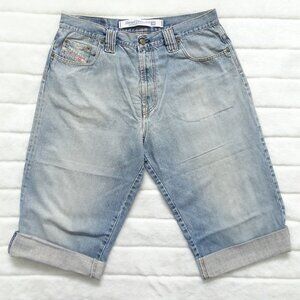 Diesel Industry Men's Long Jean Shorts Size 36 Blue